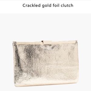 Jcrew gold clutch